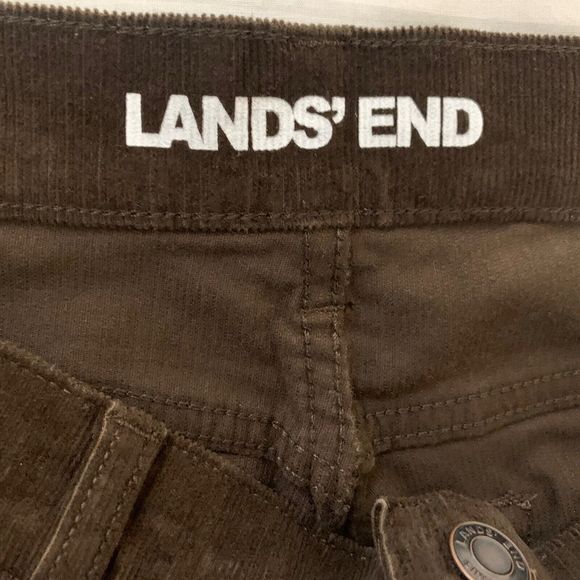 Lands End NWT Brown Corduroy Jeans Women 12 Tall High Rise - Picture 11 of 15